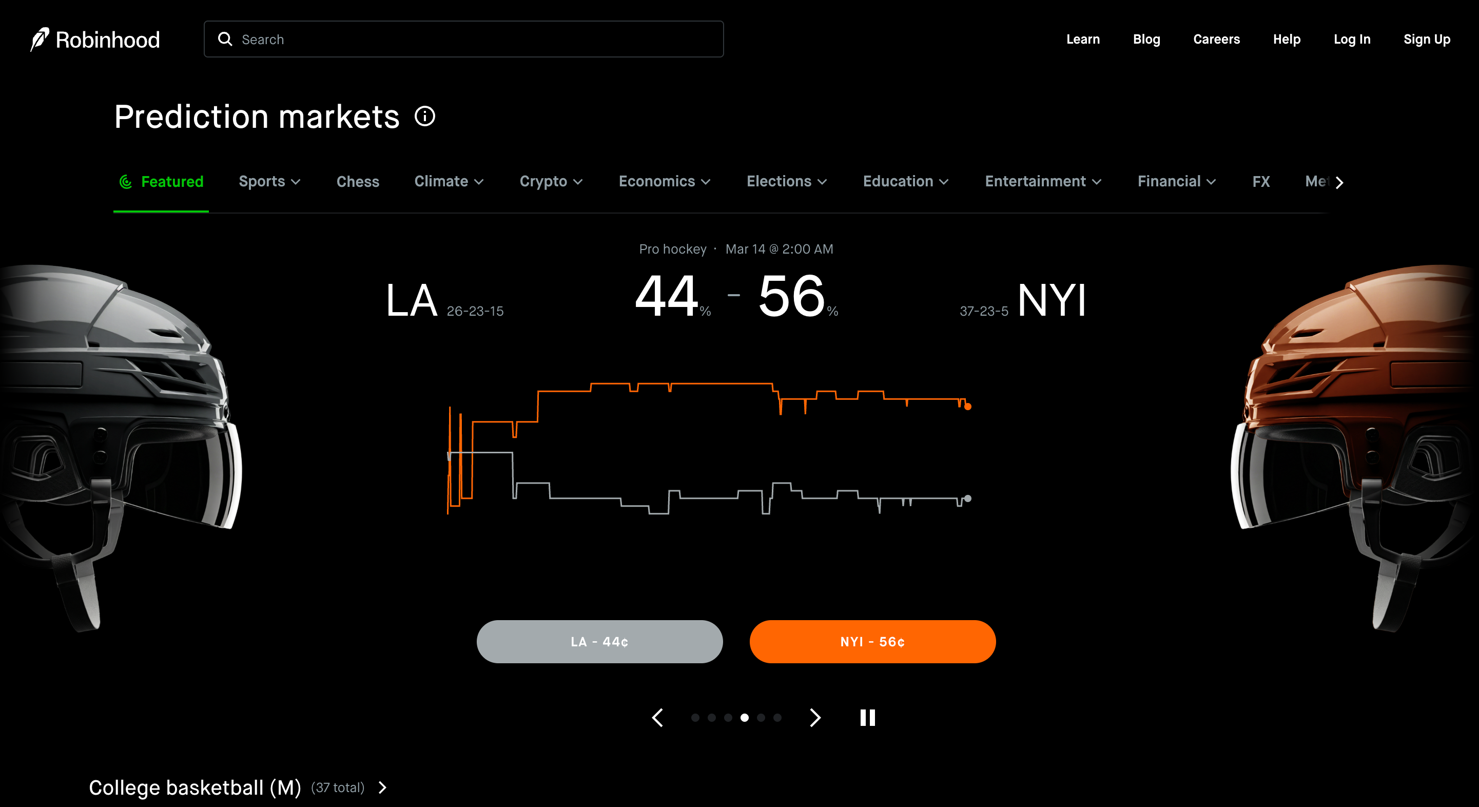 Robinhood main page