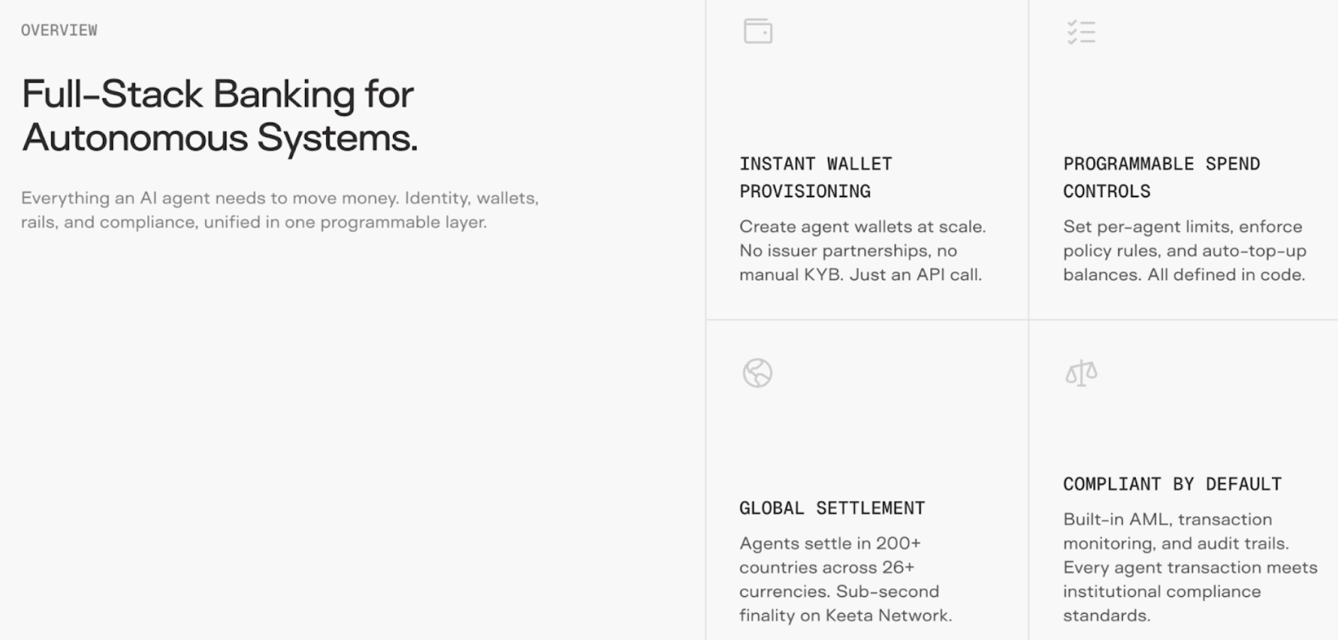 Full-Stack Banking for Autonomous Systems.
