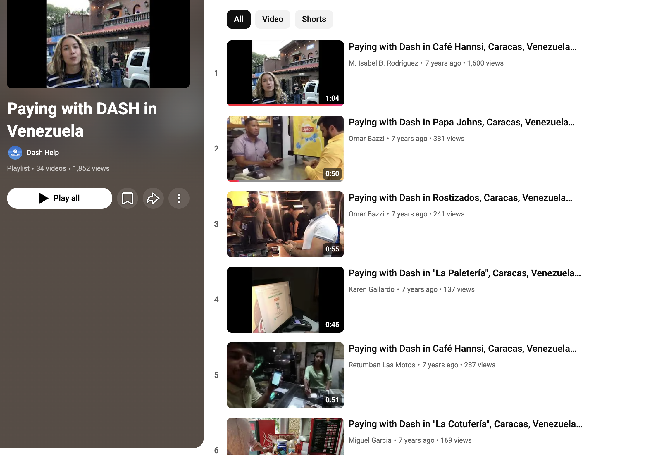 This image shows a real payment transaction in Venezuela, where a customer uses Dash to complete a purchase in a local establishment – a practical example of how Dash works as a payment tool in an active market. 