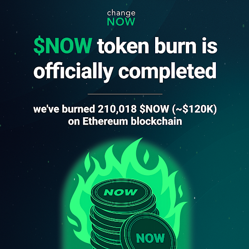 NOW Token burn is completed!